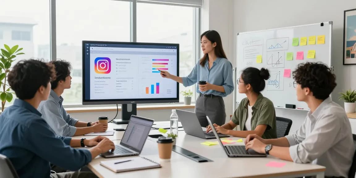 現代的なオフィスでのインスタ フォロワー購入 おすすめのための革新的なチーム計画。