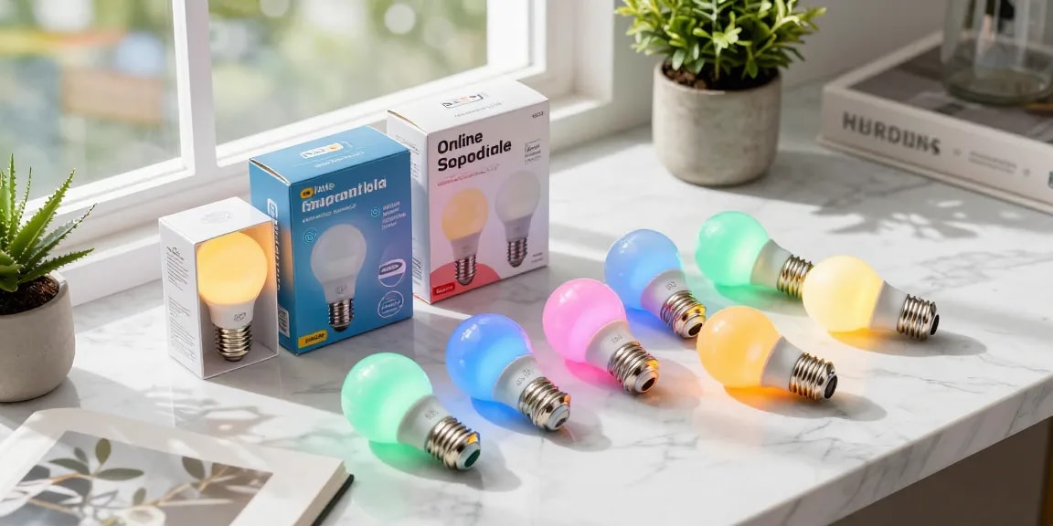 Lustre led lights displayed in a vibrant online shopping experience, showcasing best deals and product reviews.