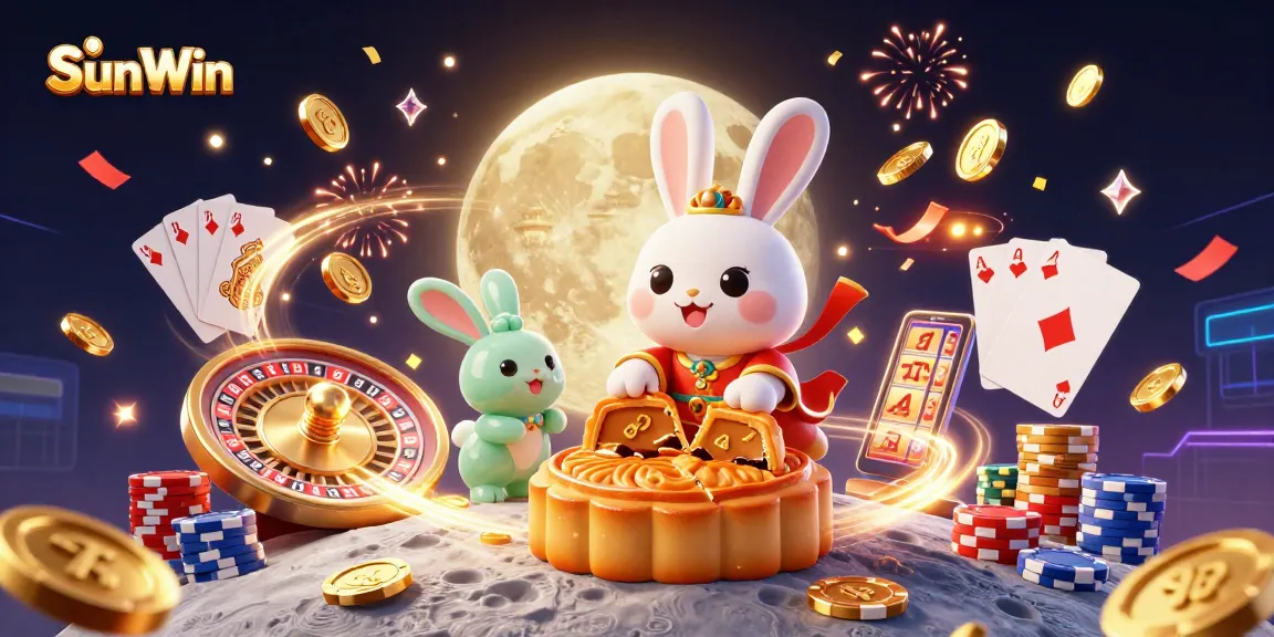 SunWin offers engaging casino action with a vibrant moon rabbit and golden treasures.