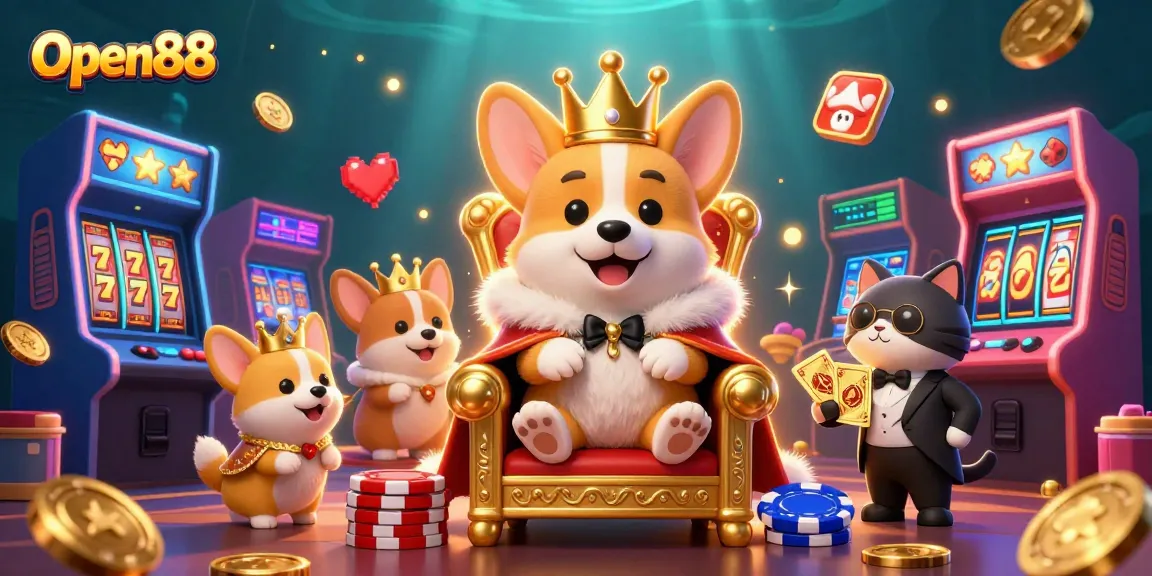 Experience top-tier games at Open88, featuring dynamic slot machines and playful characters.