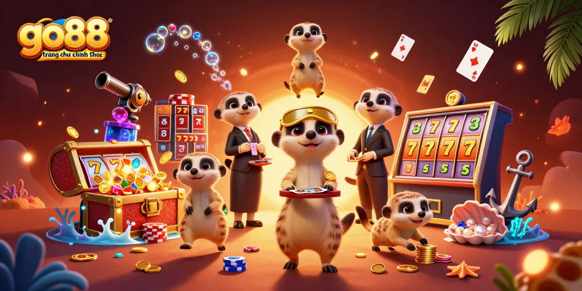 Engage in thrilling play with Go88 trang chu chinh thuc as meerkats operate a vibrant casino.