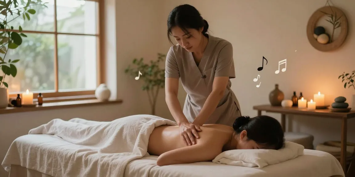 1인샵에서 아로마테라피를 받는 고객과 편안한 공간 분위기