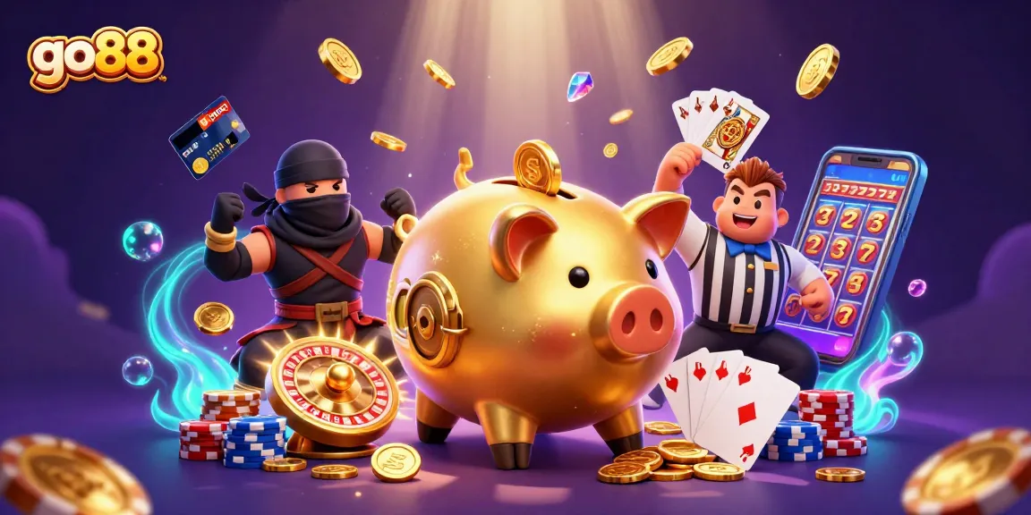 Experience the excitement of go88 with a vibrant scene showcasing casino elements and animated characters.