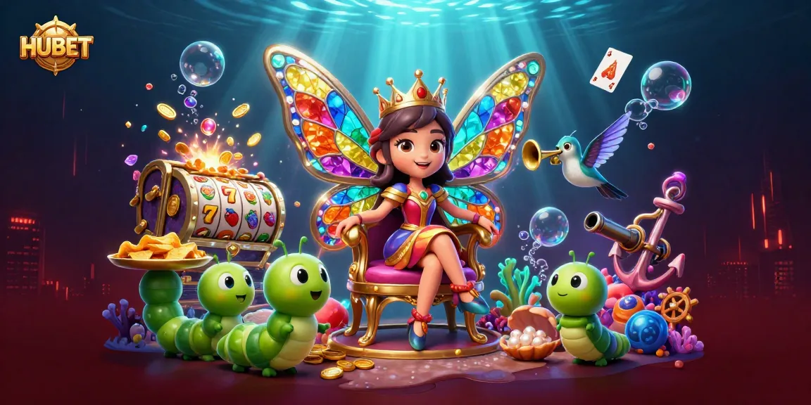 Experience thrilling gaming action at HUBET with a captivating casino illustration featuring vibrant characters and games.