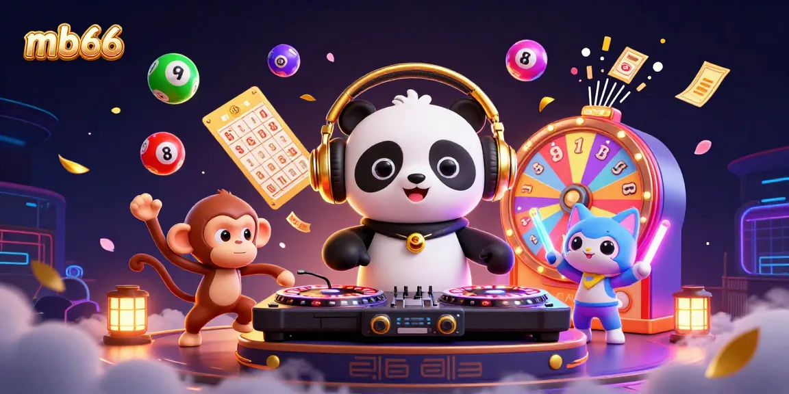 Experience thrilling moments at mb66 with vibrant characters and dynamic gaming elements in a lively casino scene.
