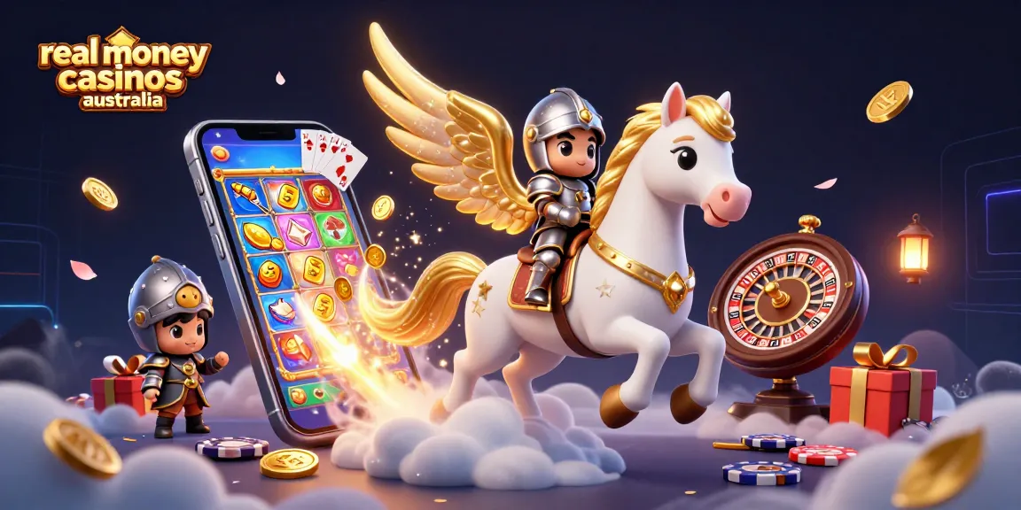 Experience the thrill of real money casinos Australia with vibrant gaming scenes and dynamic characters.