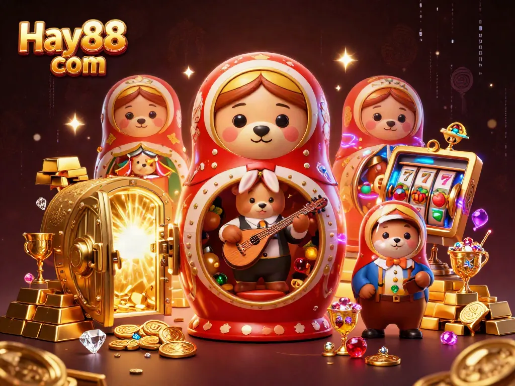 Engage with thrilling casino fun at Hay88 com, featuring vibrant 3D characters and sparkling treasures.