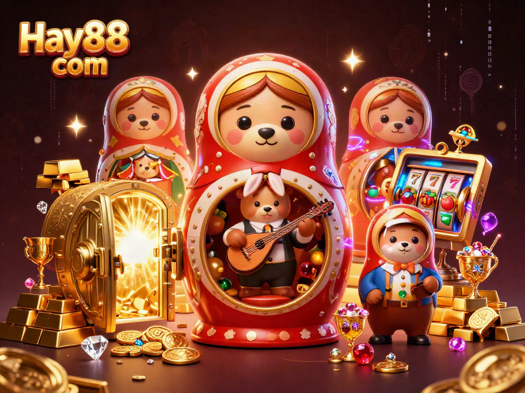 Engage with thrilling casino fun at Hay88 com, featuring vibrant 3D characters and sparkling treasures.