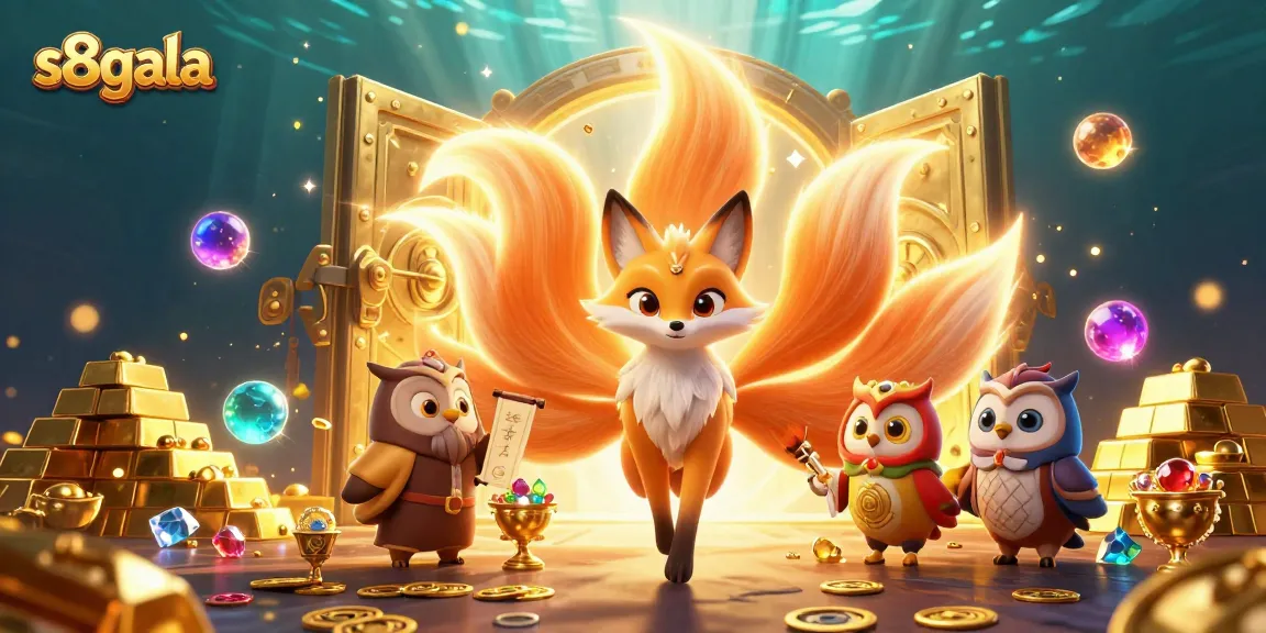 Experience the vibrant world of s8gala with a magical nine-tailed fox spirit and riches.