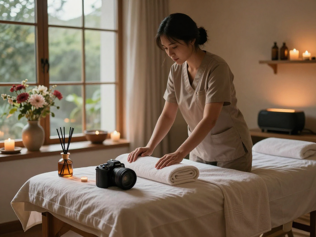 Experience a peaceful 안산출장마사지 in a serene spa setting with calming ambiance and elegant decor.