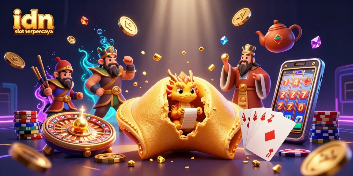 Permainan slot idn slot terpercaya yang penuh keberuntungan dengan karakter unik dan elemen kasino yang menarik.